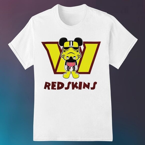 Mickey Mouse Stormtrooper Washington Redskins 2024 Football T Shirt 86 - Picture 1 of 5